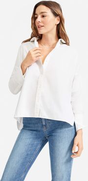 Japanese Oxford Square Shirt by Everlane in White, Size 12