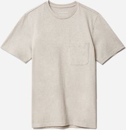 Premium-Weight Pocket T-Shirt by Everlane in Heather Oatmeal, Size XXL