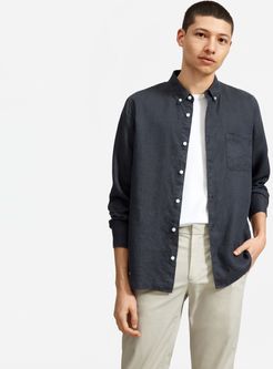 Linen Standard Fit Shirt by Everlane in India Ink, Size XL