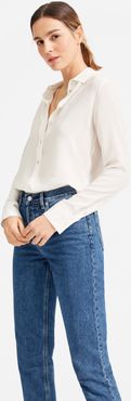Clean Silk Relaxed Shirt by Everlane in Off White, Size 16