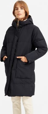 ReNew Long Puffer Coat by Everlane in Black, Size XS