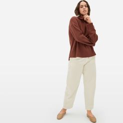 Oversized Stroopwafel Turtleneck in ReCashmere Sweater by Everlane in Heathered Clay, Size XS