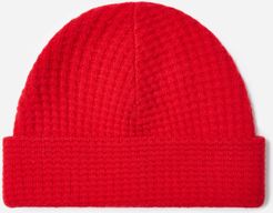 Belgian-Waffle Wool Beanie by Everlane in Haute Red