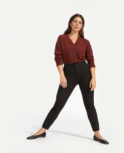 Fixed-Waist Stretch Cotton Pant by Everlane in Black, Size 16