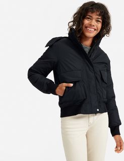 ReNew Heavyweight Bomber Jacket by Everlane in Black, Size XL