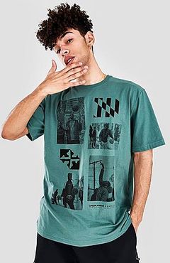x DVNLLN Collage T-Shirt in Green/Toddy Green Size Small Cotton/Polyester
