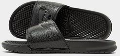 Benassi JDI Slide Sandals in Black/Black Size 9.0 Leather