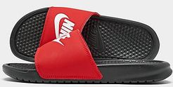 Benassi JDI Slide Sandals in Black/Black Size 7.0 Leather