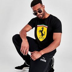 Scuderia Ferrari Race Big Shield T-Shirt in Black/ Black Size Small 100% Cotton