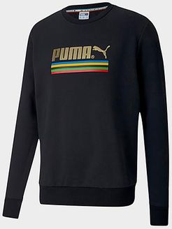 Unity Crewneck Sweatshirt in Black/Black Size Small Fleece