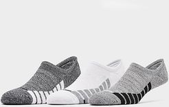 3-Pack Footie Socks in White/Grey/White Size Large 100% Cotton
