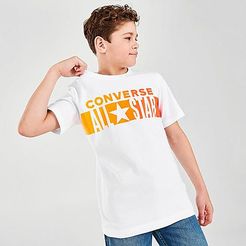 Boys' All Star Gradient T-Shirt in White/White Size Small Knit