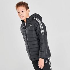 Kids' Badge of Sport Puffer Jacket in Black/Black Size Small Polyester