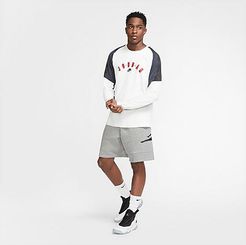 Jordan Men's Jumpman Air Logo Shorts in Grey/Carbon Heather Size Small Cotton/Polyester