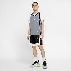 Jordan Men's Air Basketball Shorts in Black/Black Size Medium 100% Polyester/Knit