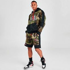 Jordan Men's Mashup Jumpman Classics Camo Fleece Shorts in Green/ Olive Size Medium Cotton/Polyester/Fleece