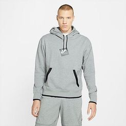 Jordan Men's Jumpman Classics Box Logo Hoodie in Grey/Carbon Heather Size 3X-Large Cotton/Polyester
