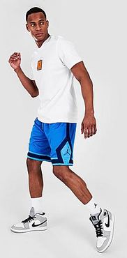 Jordan Men's Jumpman Diamond Shorts in Blue/Signal Blue Size Small 100% Polyester/Knit