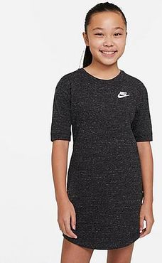 Girls' Sportswear Jersey Dress in Black/Black Heather Size X-Small 100% Cotton/Knit/Jersey