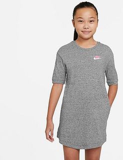 Girls' Sportswear Jersey Dress in Grey/Carbon Heather Size X-Small 100% Cotton/Knit/Jersey