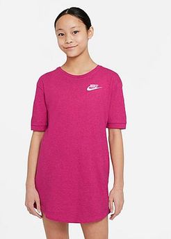 Girls' Sportswear Jersey Dress in Pink/Fireberry Size X-Small 100% Cotton/Knit/Jersey