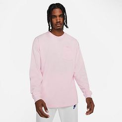 Sportswear Max 90 Long-Sleeve T-Shirt in Pink/Pink Foam Size X-Large 100% Cotton
