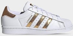 Originals Superstar Premium Casual Shoes in White/Cloud White Size 5.0 Leather
