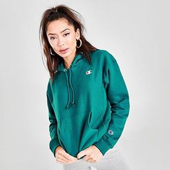 Reverse Weave Small Logo Hoodie in Green/Gem Jade Size X-Small Cotton/Polyester
