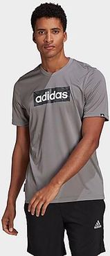 Camo Box Logo Graphic T-Shirt in Grey/Camo/Grey Size Medium Polyester/Plastic
