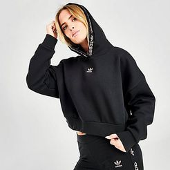 Originals R.Y.V. Cropped Hoodie in Black/Black Size X-Small Cotton/Polyester