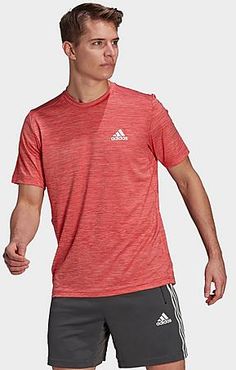 AEROREADY Designed 2 Move Sport Stretch T-Shirt in Red/Scarlet Melange Size Small Polyester/Jersey