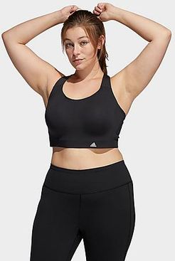 Ultimate High-Support Sports Bra (Plus Size) in Black/Black Size 34DD Polyester
