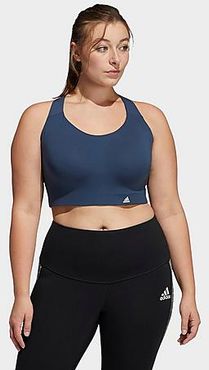 Ultimate High-Support Sports Bra (Plus Size) in Blue/Crew Navy Size 32F Polyester