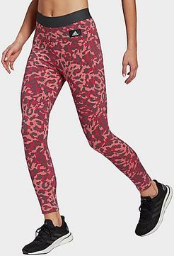 Sportswear Leopard Print Leggings in Pink/Hazy Rose Size X-Small Cotton