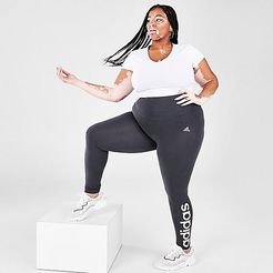 Essentials High Waist Leggings (Plus Size) in Grey/Solid Grey Size Extra Large