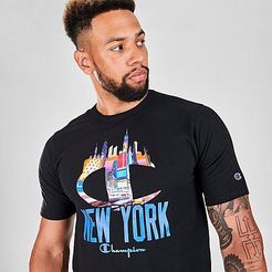 Big C NYC Skyline T-Shirt in Black/Black Size Small 100% Cotton