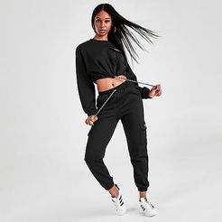 Originals Outline Jogger Pants in Black/Black Size X-Small Fleece