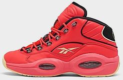 x Hot Ones Question Mid Basketball Shoes in Red/Red Size 8.0 Leather/Suede