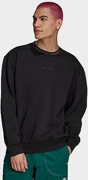 Originals Dyed Crewneck Sweatshirt in Black/Black Size Small Cotton/Polyester/Fleece