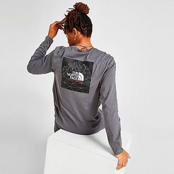 Mountain Graphic Long-Sleeve T-Shirt in Grey/Vanadis Grey Size Medium Cotton