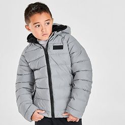 Kids' Lockdown Jacket in Grey/Grey Size Medium Polyamide/Fur