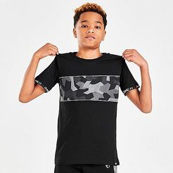 Boys' Bondi Camo T-Shirt in Black/Camo/Black Size Small 100% Cotton/Knit