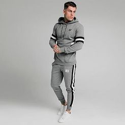 Muscle Fit Jogger Pants in Grey/Grey Marl Size Small Fleece/Silk