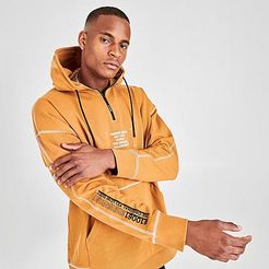 Workwear Half-Zip Hoodie in Orange/Wheat Size Small Fleece