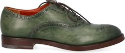 Lace-up - Santoni - In Green Leather