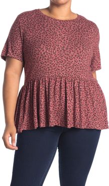 Bobeau Brushed Knit Peplum Hem Top at Nordstrom Rack