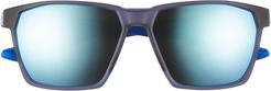Maverick 59mm Mirrored Sunglasses - Matte Midnight Navy/ Blue Mir