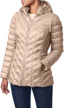 Ecoplume(TM) Hooded Packable Puffer Jacket