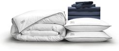Pillow Guy Full Classic Cool & Crisp Perfect White Goose Down Bedding Set - Dark Navy at Nordstrom Rack