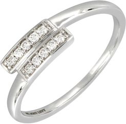 Bony Levy 18K White Gold Pave Diamond Bypass Stacking Ring - 0.10 ctw at Nordstrom Rack